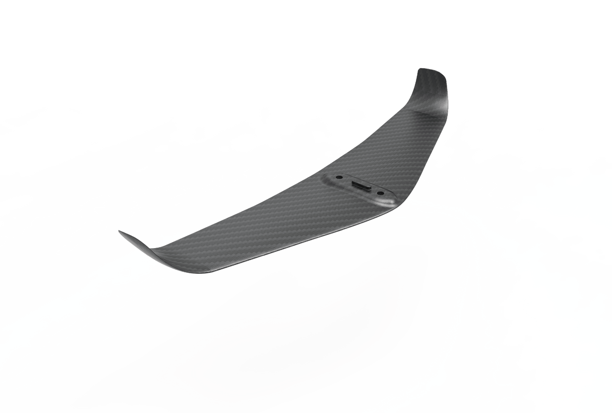 Vista inferior ala cola Surfing 322 carbono Waydoo EVO control dinámico eFoil