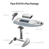 Waydoo Flyer EVO Pro Plus en vuelo sobre el agua rendimiento máximo eFoil