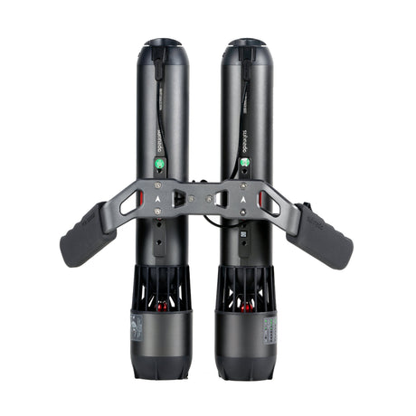 Vista soporte doble motor Subnado Waydoo configuración dos scooters España