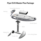 Waydoo Flyer EVO Master en vuelo sobre el agua alta velocidad rendimiento
