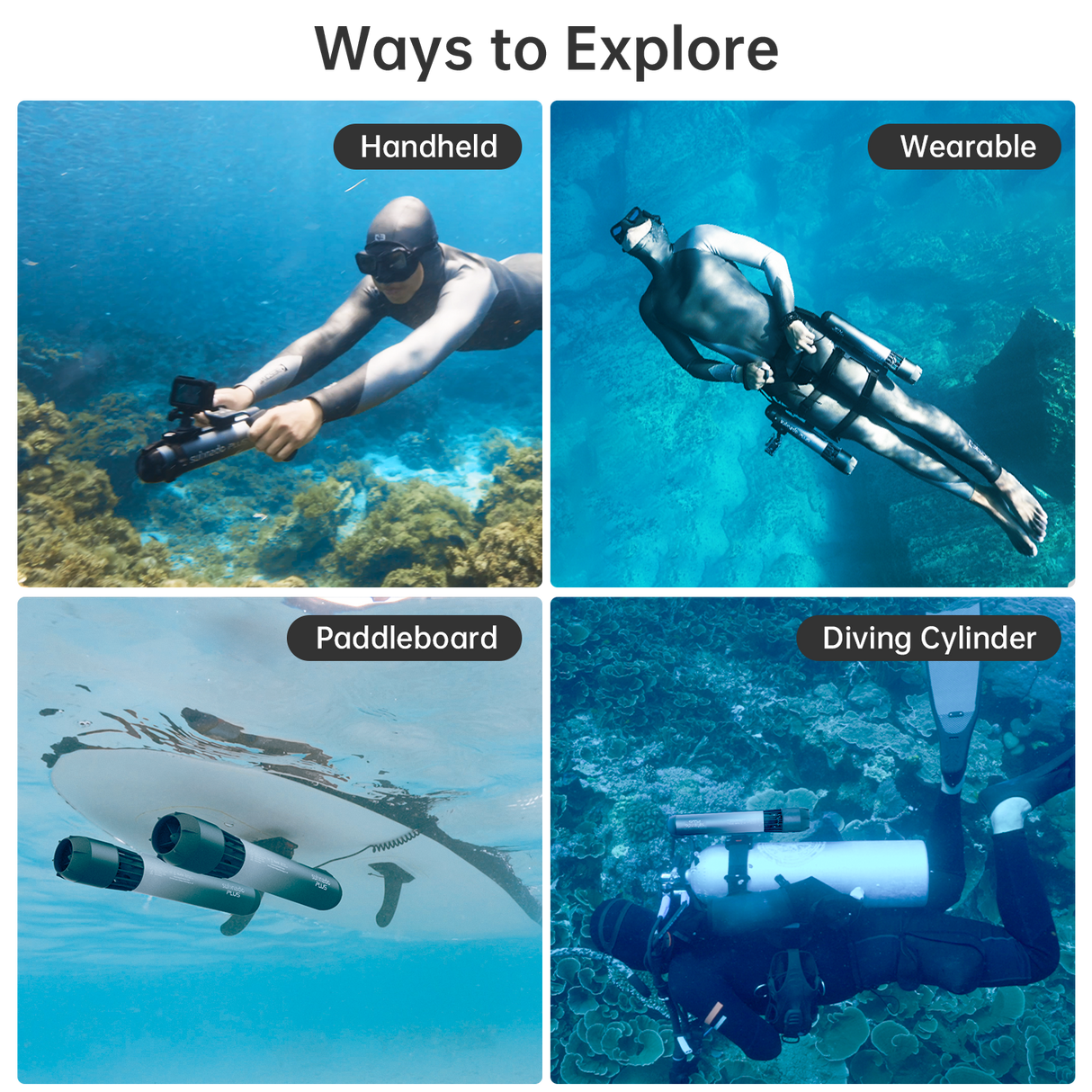 Waydoo® Europe Official Store Subnado Underwater Scooter Plus | Subnado